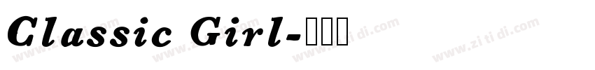 Classic Girl字体转换